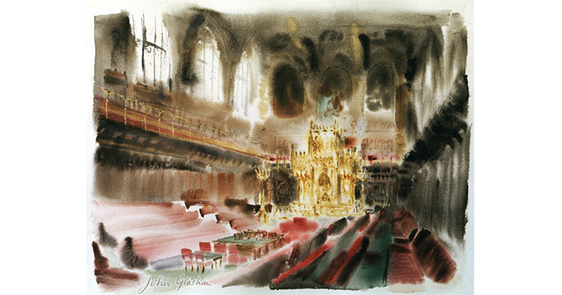 Painting of the House of Lords © John Glashan